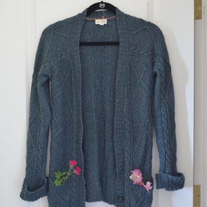 Turquoise cardigan - MAISON JULES